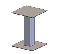 Separated leg for the middle